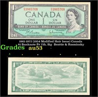 1961-1972 (1954 Modified Hair Issue) Canada $1 Ban