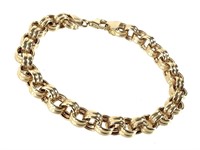 14K YG Bracelet 7.6g TW 7.5" L