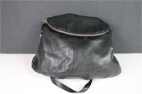 Margot Black Leather Purse  12 x 13