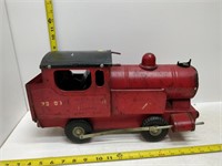 steel toy train 17" long, made in England