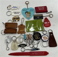 Assortment of Vintage & Collectable Keychains