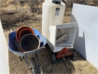 Wheel Barrow, 4 Whl Cart, Plastic Tank, etc.