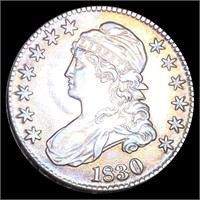 1830 Capped Bust Half Dollar CLOSELY UNC