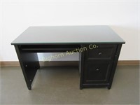 Computer Desk w/ 2 Drawers & Glass to Protect Top