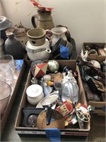 Pottery, vases, assorted home decor
