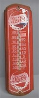 Vintage Pepsi thermometer. Measures: 27" Tall.