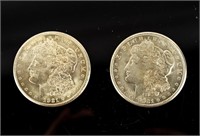 Coin 2 Morgan Dollars 1921(P)  1921-S XF-AU