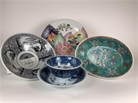 Contemporary Asian Plate & Bowl lot