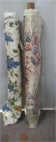 2 Floral Fabric Rolls Z9C