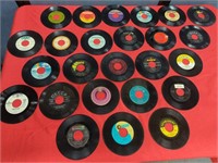 Lot of 25 vintage 45 vinyl records