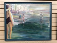 Beach Scene Watercolor/Acrylic on Paper, 24" x 30"
