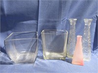 glass dishes and vases
