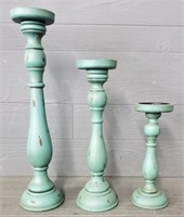 (3) Old Candle Holders