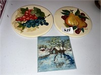 SIGNED HAND PAINTED TILES