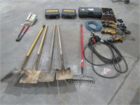 Shovels, Drills, Grinders, and Extension Cords-