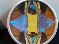 2pc 1939 Iridescent Butterfly Wing Dish New York