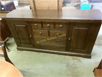 Beautiful Contemporary Heavy Slab Top Sideboard