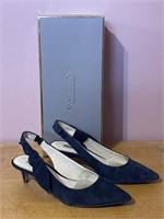 Ladies Louis et Cie blue suede heels - 6.5M