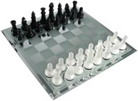 Avant-garde Black Frosted Glass Chess Set