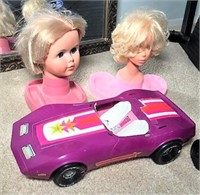 Doll Size Corvette & Styling Heads, Fisher Price