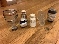 Assorted salt and pepper shakers