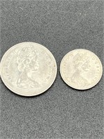 Canadian 25c and 10c Coins