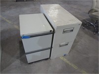 2-2 Drawer File Cabinets, One On Wheels