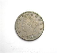 1883 No Cents Nickel AU-UNC