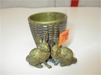 Brass Bunnies and Basket/Makers Mark