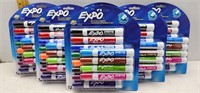 6pc EXPO-12ct MULTI-COLOR DRY ERASE MARKERS