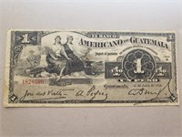 Guatemala 1peso,25.6.1918,good condition w/PH.GU8