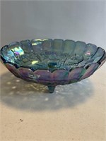 Carnival Glass Oval Fruit Bowl 12.5"x 8.75"x and