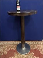 Set of Three Tall Bar Tables with Chrome Bases