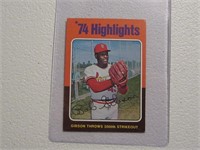 1975 TOPPS MINI 1974 HIGHLIGHTS BOB GIBSON