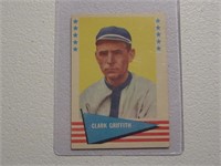 1961 FLEER GREATS CLARK GRIFFITH NO.36 VINTAGE