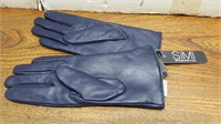 NEW Leather Navy Blue Ladies Gloves