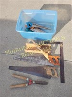 SAWS, SQUARE, MITER BOX