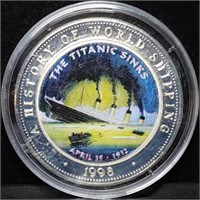 1998 Somalia 25 Shillings Titanic Sinking Coin