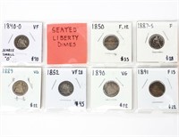 Coin 7 Fine+ -  United States Seated Liberty Dimes