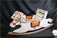 Childs shoe-fly rocking horse orig paint