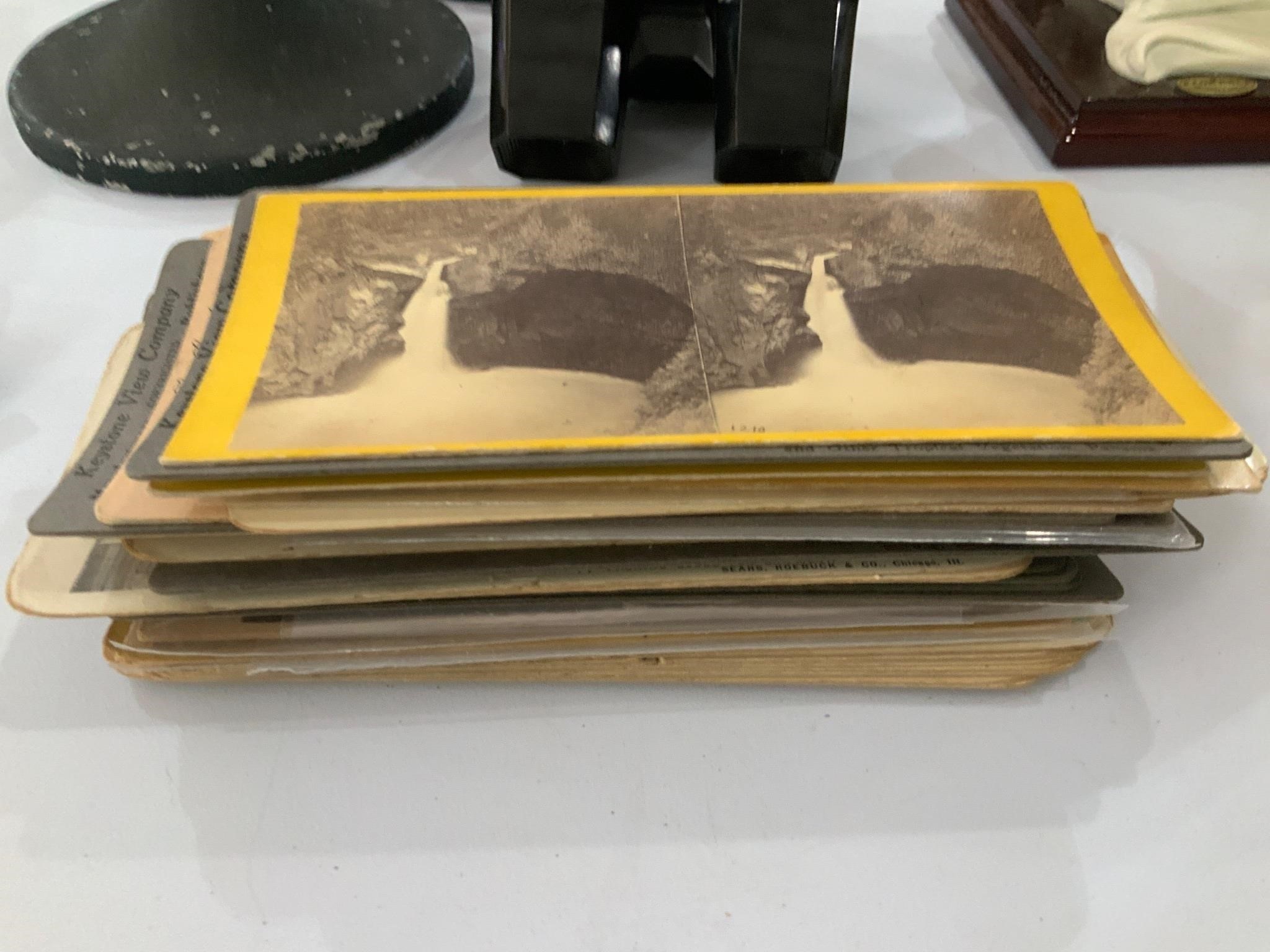 stack of stereoscope slides for viewers