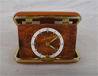 Vintage Bulova Travel Alarm Clock Fold Up