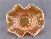 Honeycomb & Beads two sides up dish - peach opal