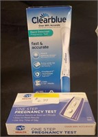 Clearblue and CVP Health Pregnancy tests