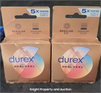 2 Durex Regular Fit Real Feel Condoms 3 per box