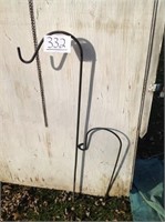 2 WROUGHT IRON SHEPHERDS HOOKS