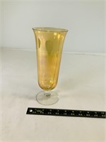 marigold carnival glass vase