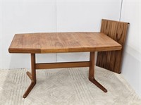 TEAK DINING ROOM TABLE WITH 1 LEAF BY NORDIC