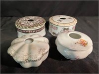 Collection Of Porcelain Hair Receivers Including M
