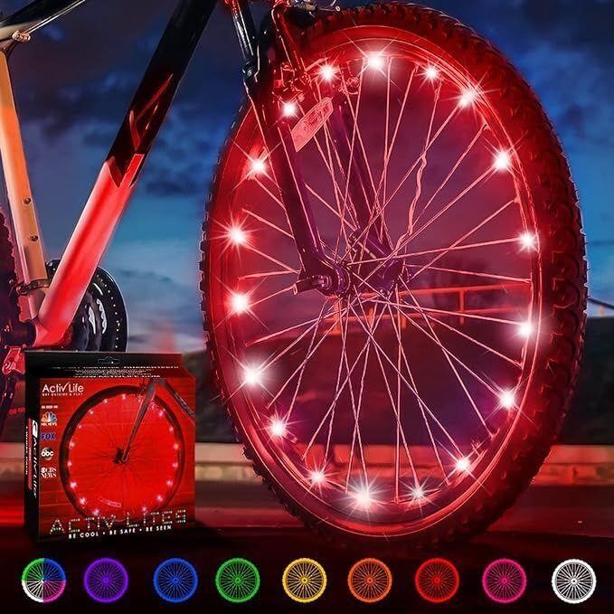 25$-Activ Life Bicycle Tire Lights (1 Wheel, Red)
